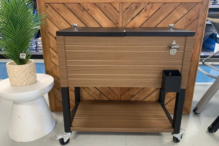 Glacière vintage imprimé bois 76L - Collection incontournables