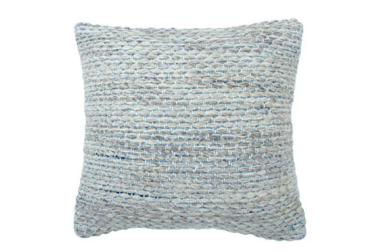 Coussin bleu mix 18po x 18po - Collection Océan