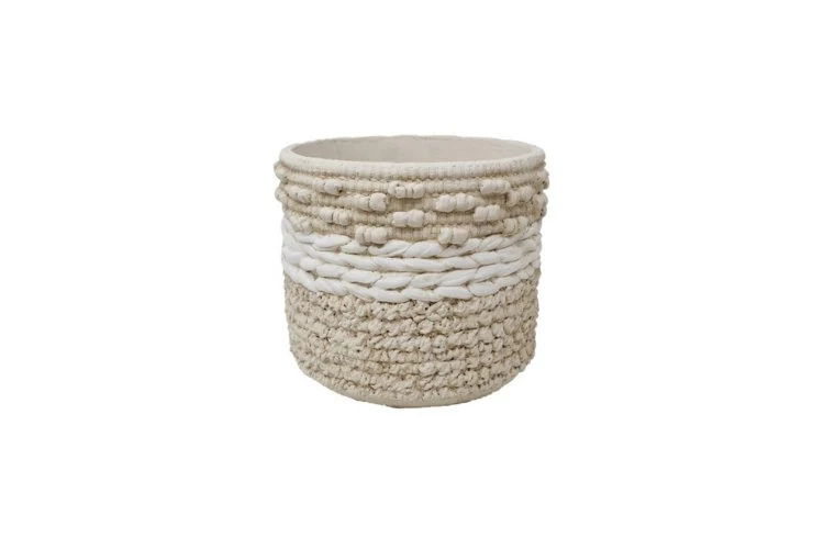 Cache-pot effet corde 21cm