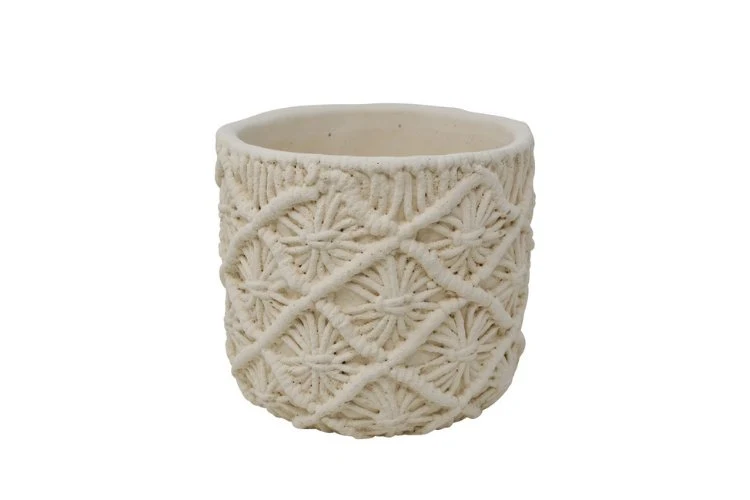 Cache-pot nagoya texturé blanc 16cm