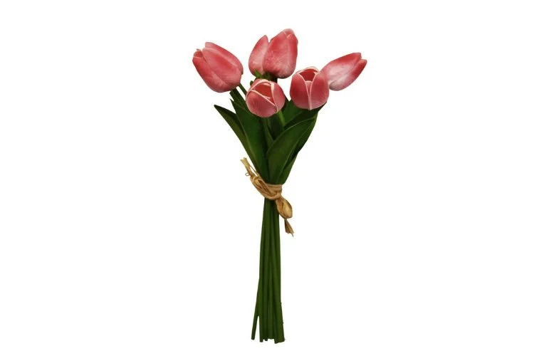 Tulipe rose artificiel 33,5cm