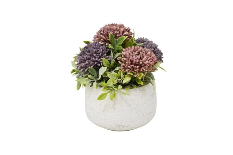 Chrysantheme artificiel en pot 14,5cm