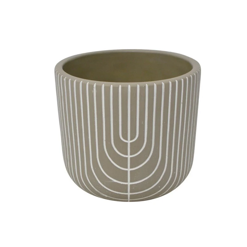 Cache-pot latina gris 12,5cm