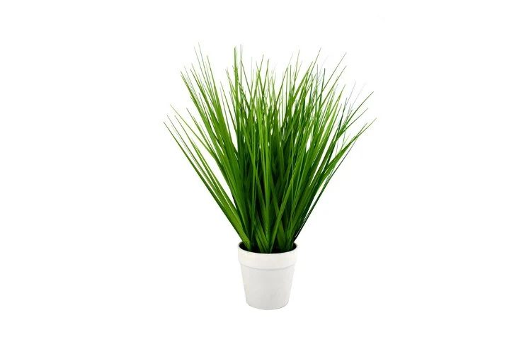 Herbe verte artificielle en pot 38cm
