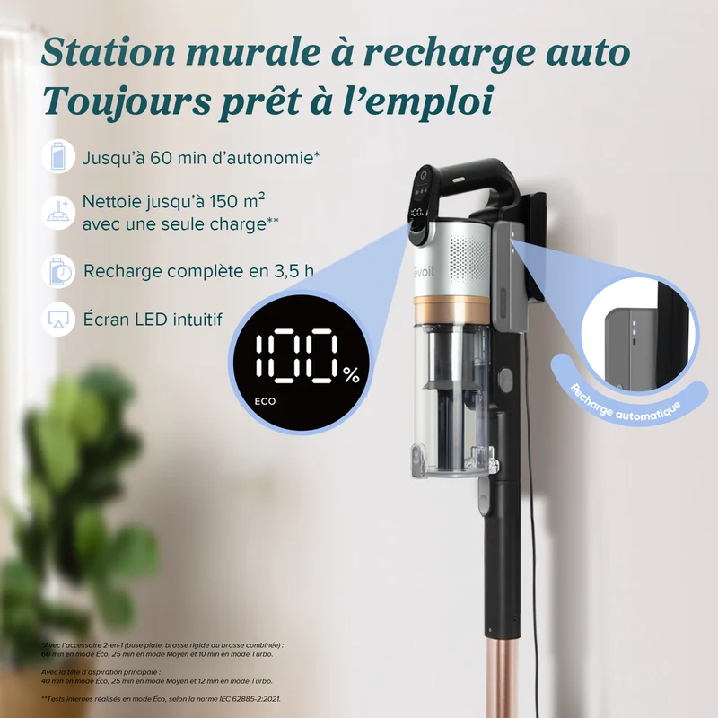 Levoit SDC01 Aspirateur Sans Fil Anti-Enchevêtrement, Noir & Blanc