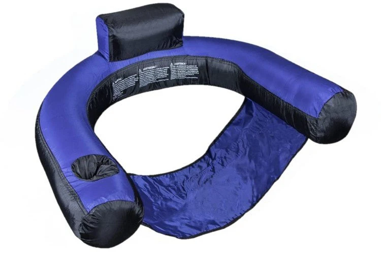 Siège flottant pour piscine avec porte-verre