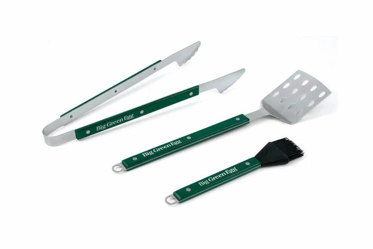 Ensemble d'outils BBQ en bois et acier inoxydable