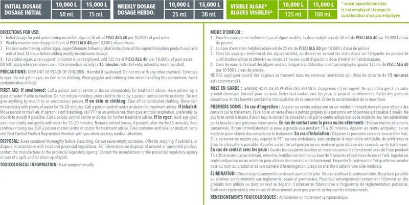 Algicide liquide concentré "Alg Out 40%" 1L