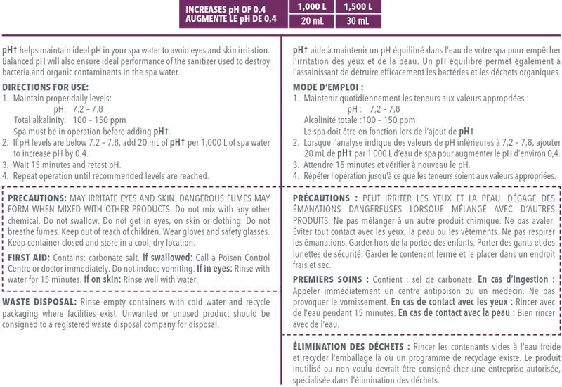pH+ pour spa 900 ml